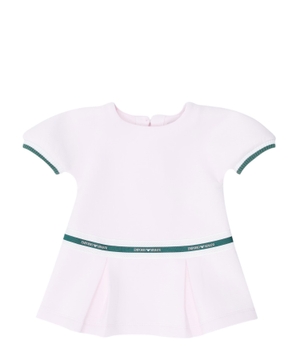 Double-jersey dress with logo tape