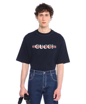 Printli pambıq cersi t-shirt