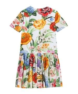 Poplin dress with floral print