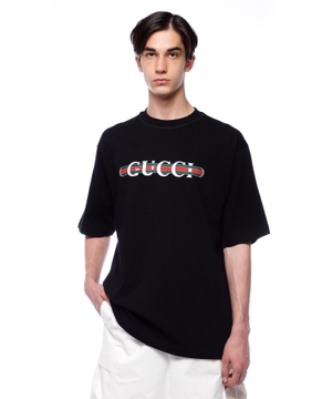 Printli pambıq cersi T-shirt