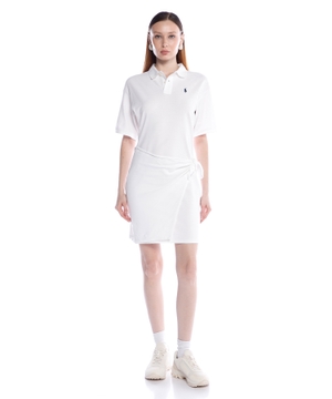 Piqué Polo wrap mini dress