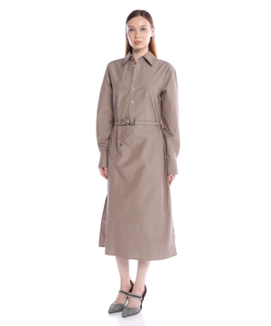 Cotton and silk midi dress