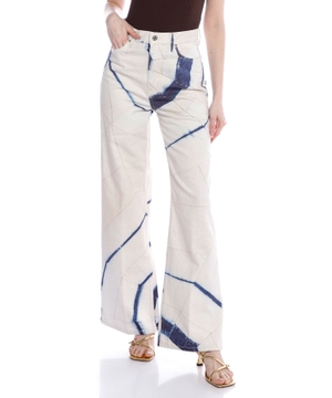 Wide-Leg Striped Jeans