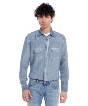 Denim pambıq köynək