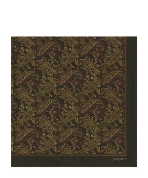 İpək twill kvadrat buta printli şərf