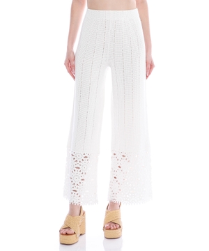 Wide crocheted trousers