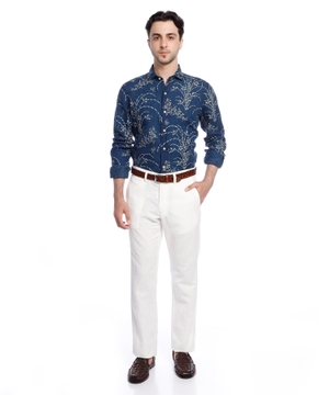 Linen and cotton trousers