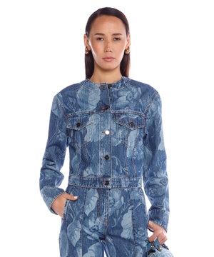Printed denim jacket