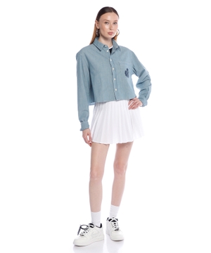 H&W Crest cropped shirt