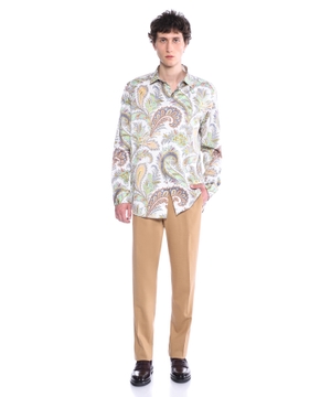 Paisley-print cotton shirt