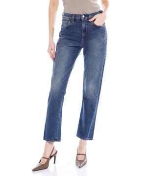 Bükülmüş tikişli denim şalvar