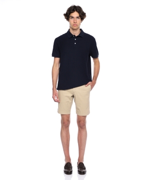 Straight fit cotton polo