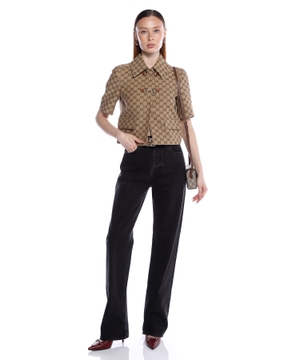 Straight leg denim pant