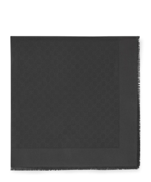 GG silk cotton jacquard shawl