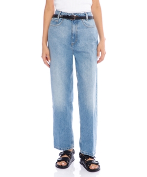 Düz biçimli denim şalvar