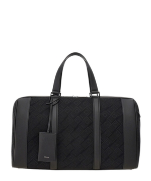 Gancini monogram jacquard daffel bag