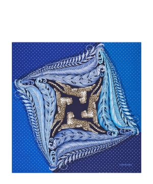 Madras print silk foulard