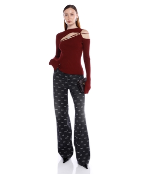 Ribbed cut-out top