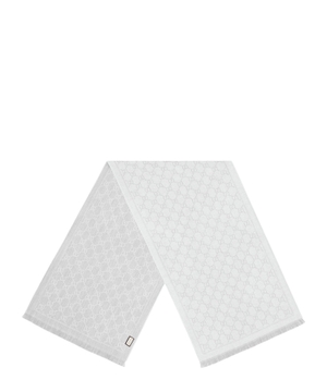 GG jacquard knitted scarf