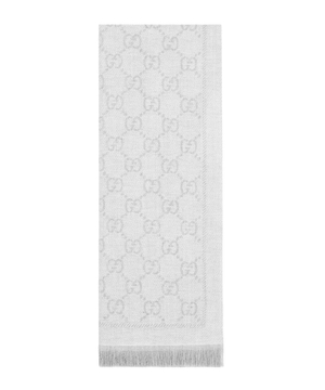GG jacquard knitted scarf
