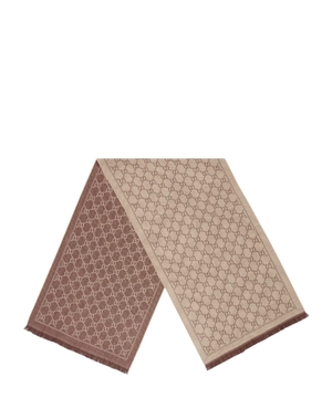GG jacquard pattern knitted scarf
