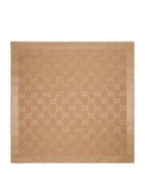 GGa Jacquard silk wool shawl