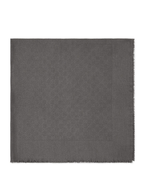 GG wool and silk jacquard shawl