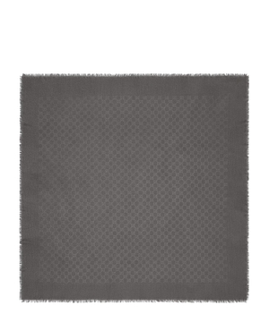 GG wool and silk jacquard shawl