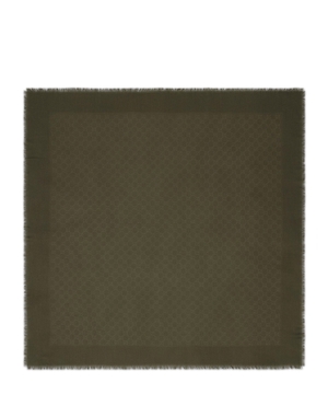 GG wool and silk jacquard shawl