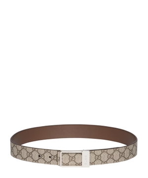 Reversible belt with rectangular buckle