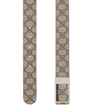 Reversible belt with rectangular buckle