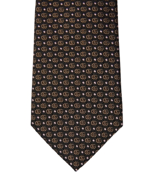 Double G silk jacquard tie