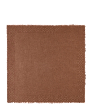 GG wool silk jacquard shawl