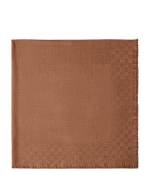 GG wool silk jacquard shawl