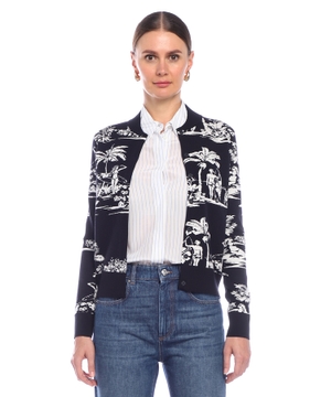 Printed cardigan