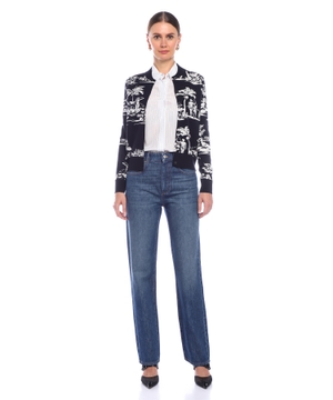 Printed cardigan