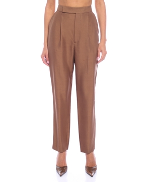 Pleat-detailing trousers