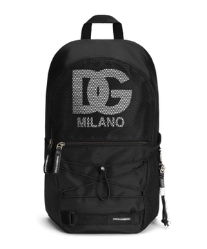 Backpack with logo print