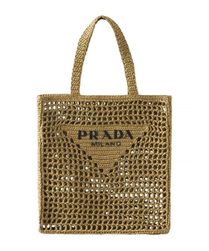 Logo detail woven bag