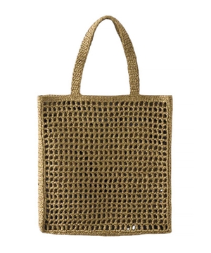 Logo detail woven bag