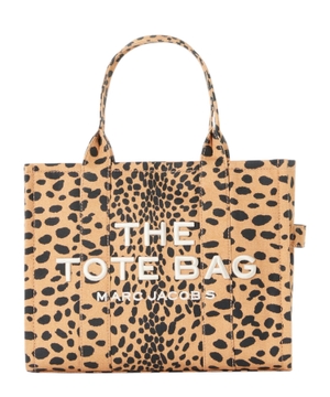 The Cheetah Canvas Large Tote Bag çanta