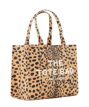 The Cheetah Canvas Large Tote Bag çanta