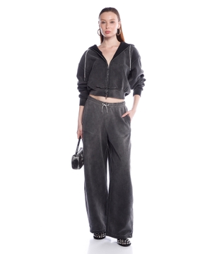 Rhinestone drawcord jacket