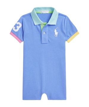 Cotton romper with logo