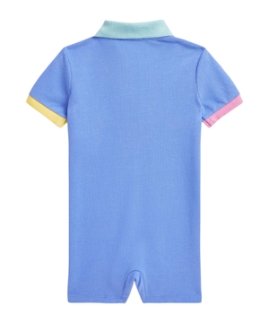Cotton romper with logo