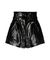 Black high-waisted leather shorts #5