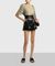 Black high-waisted leather shorts #2