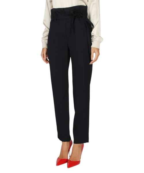 Прямые брюки с завышенной талией