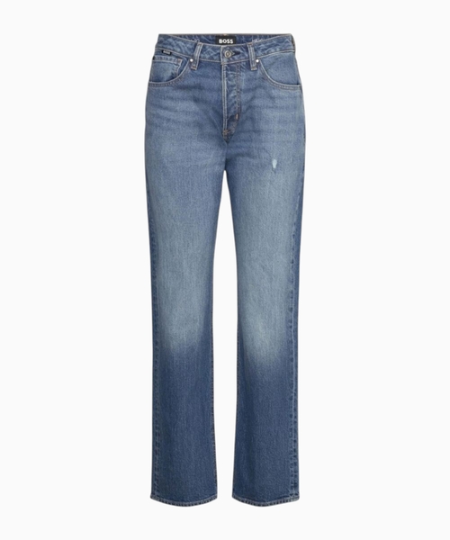 Düz biçimli denim şalvar