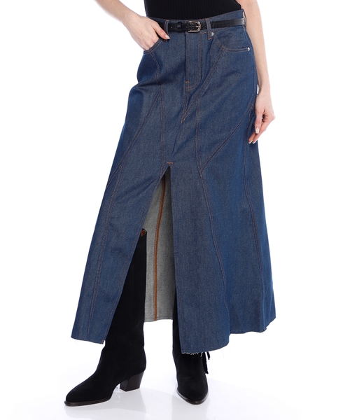 Denim midi ətək